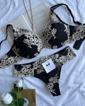 Conjunto de Lingerie Renda branca e Preto – Segredos Íntimos