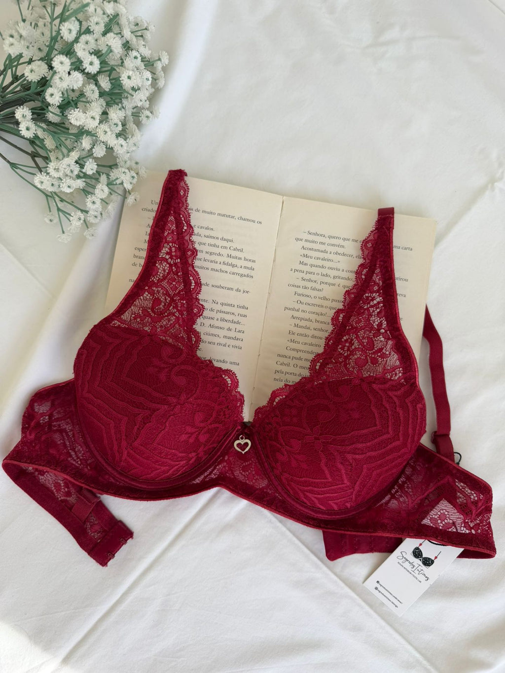 Bralette com Aro Bordô - frente