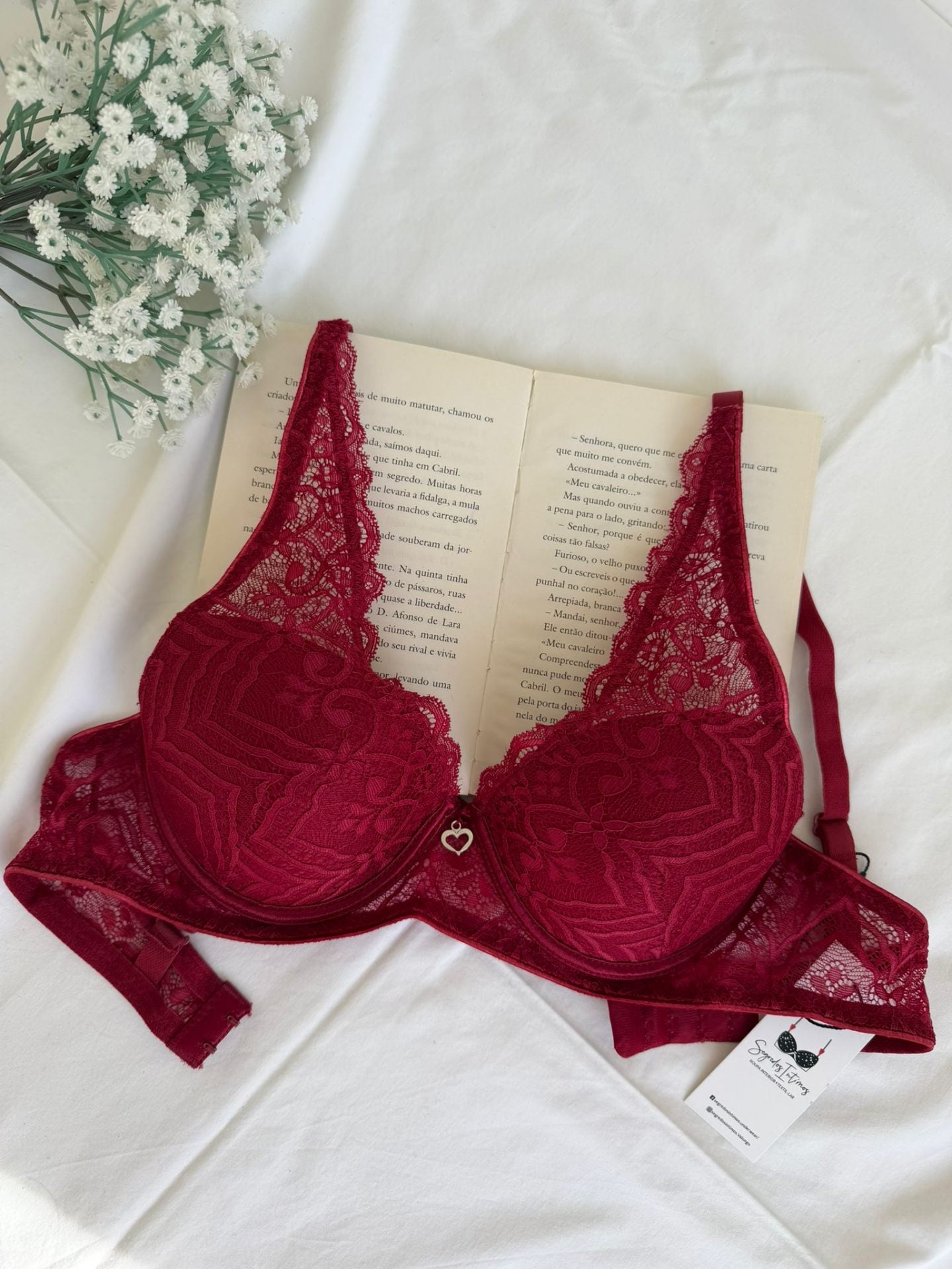 Bralette com Aro Bordô - frente