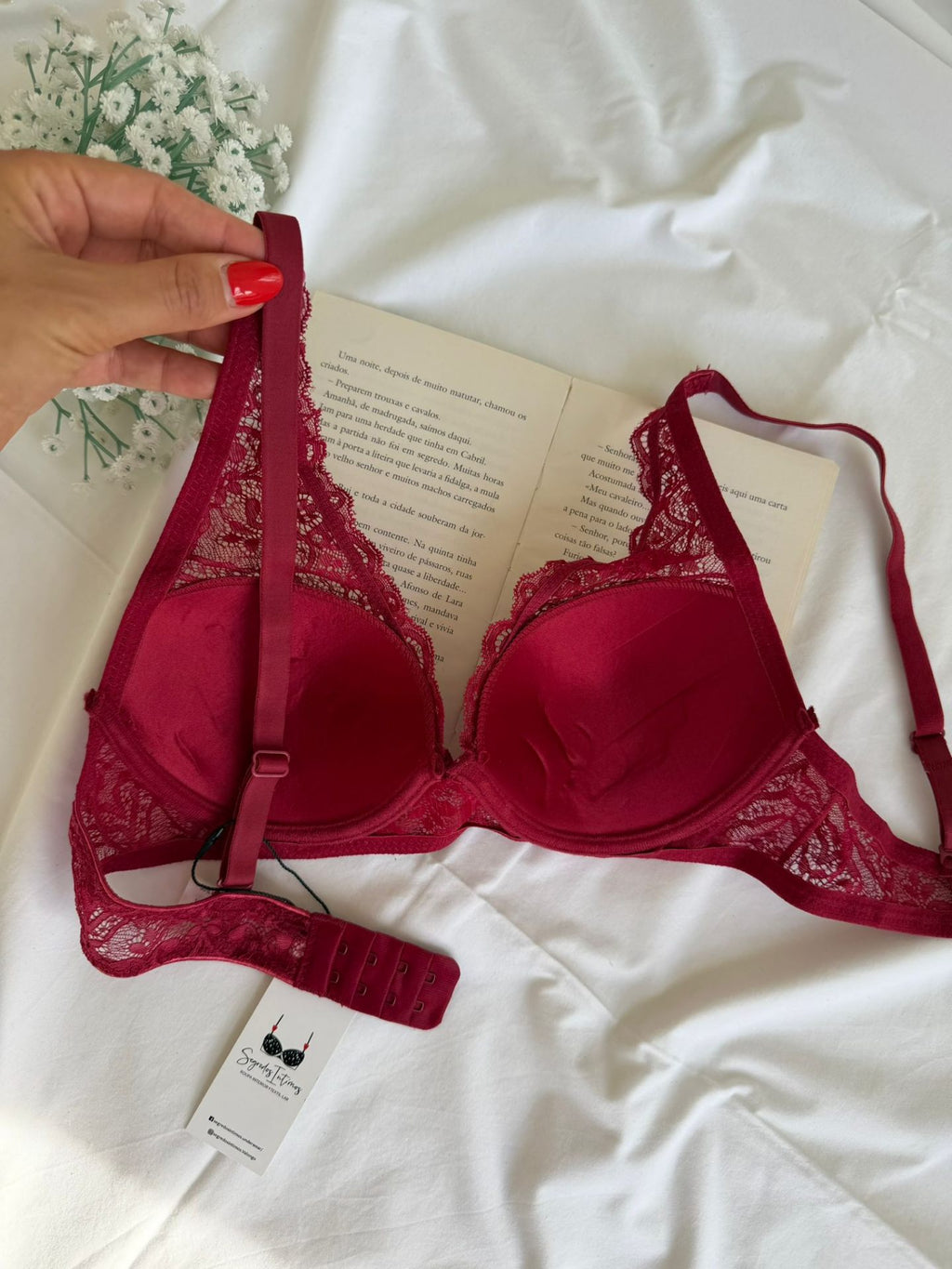 Bralette com Aro Bordô - detalhe