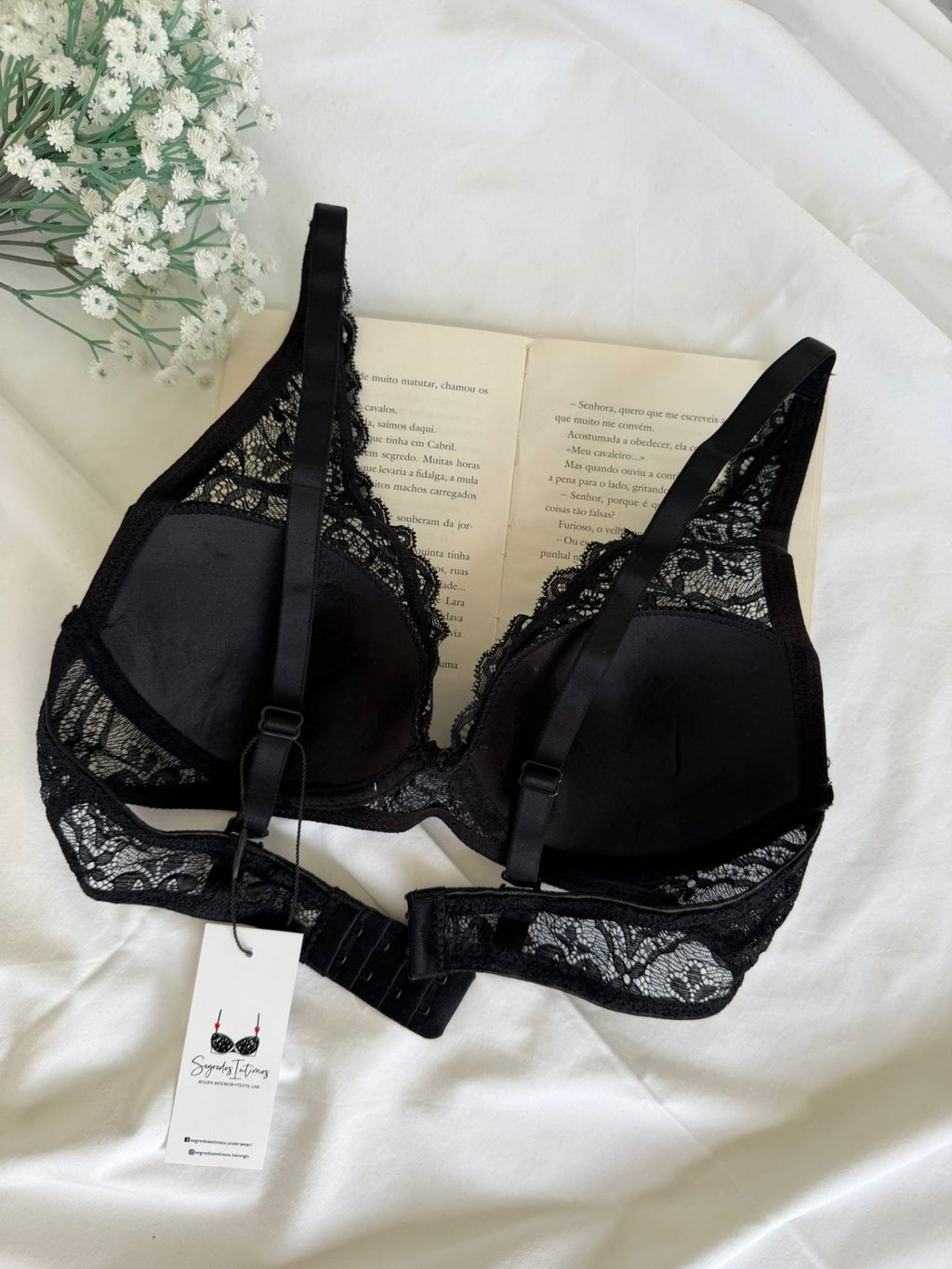 Bralette com Aro Preto - costas