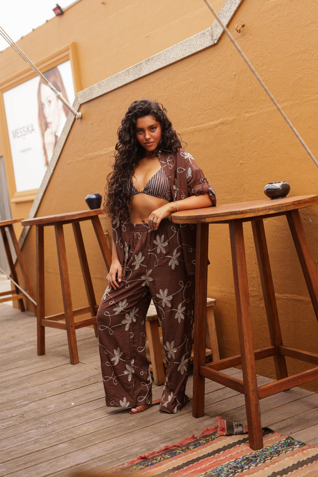 Conjunto Capri Castanho - frente