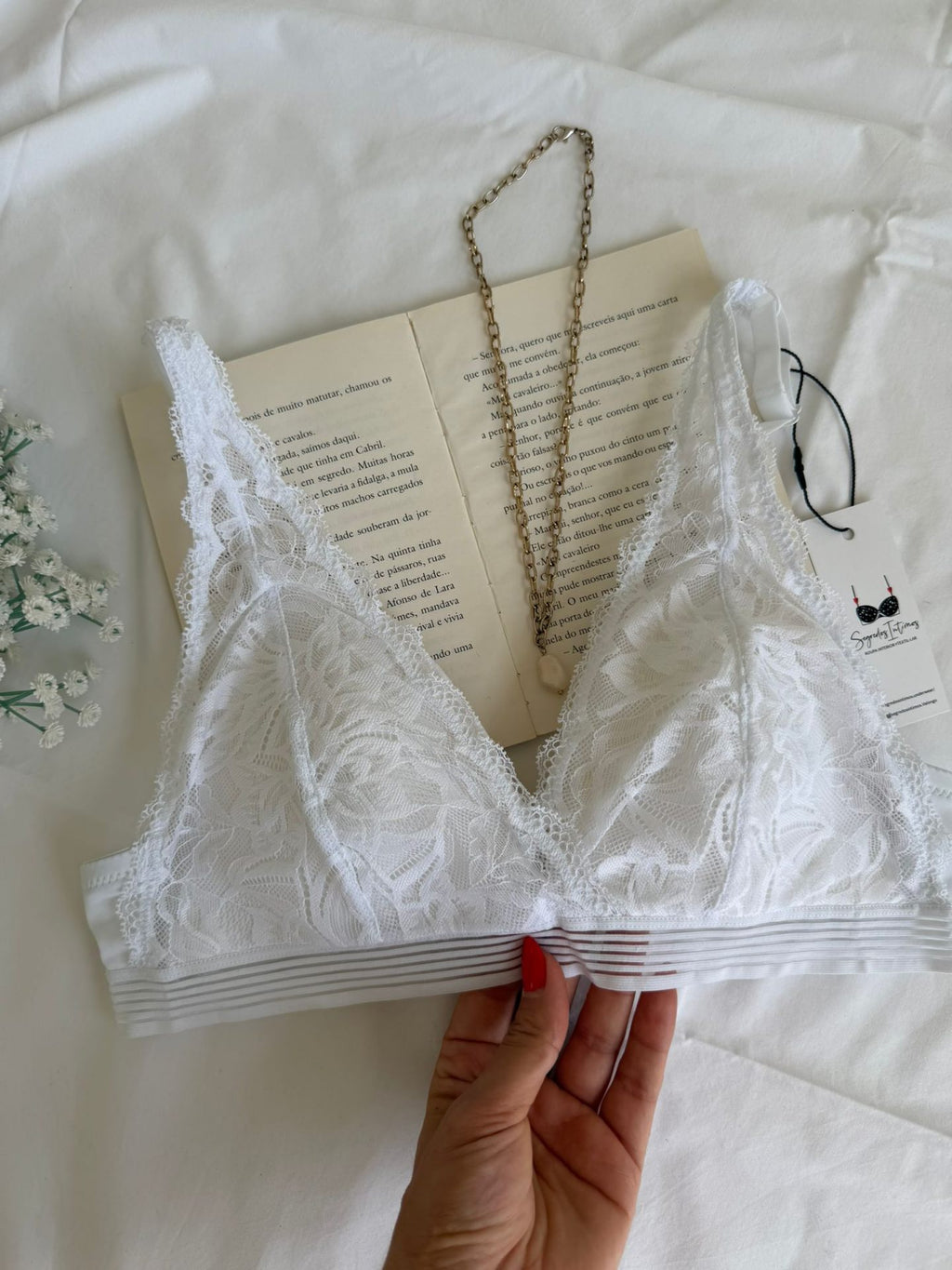 Soutien Renda Sem Aros Branco - frente