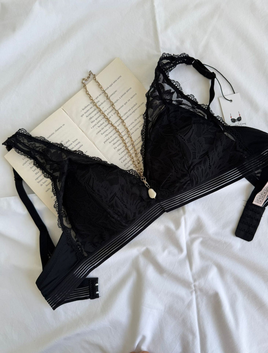 Soutien Renda Sem Aros Preto - detalhe