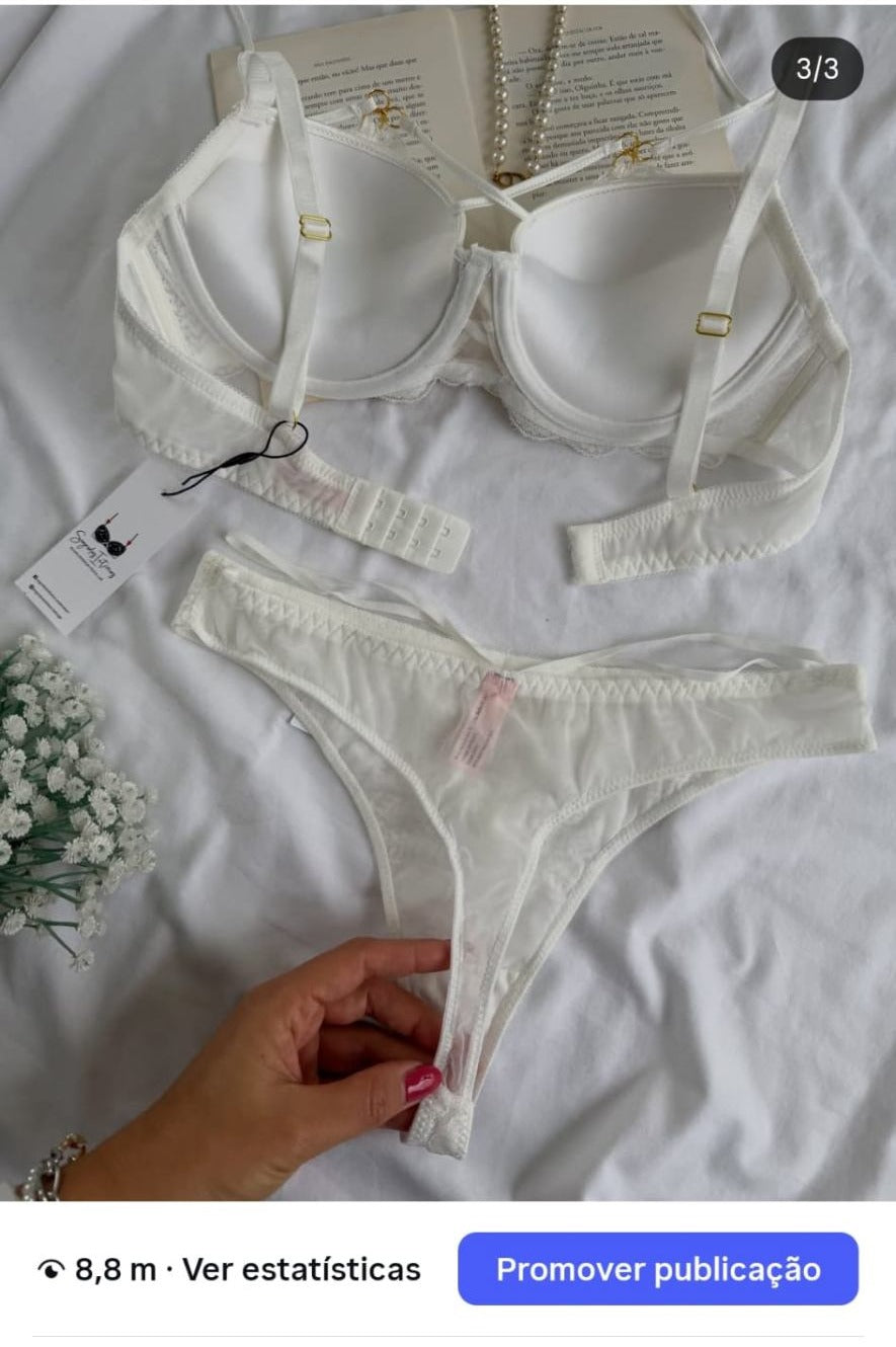 Conjunto Push Up Renda Lux Branco - vista alternativa